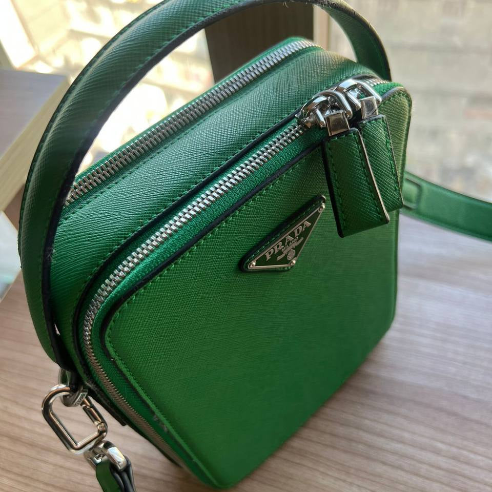 Prada Style Green Structured Crossbody Bag 💚👜