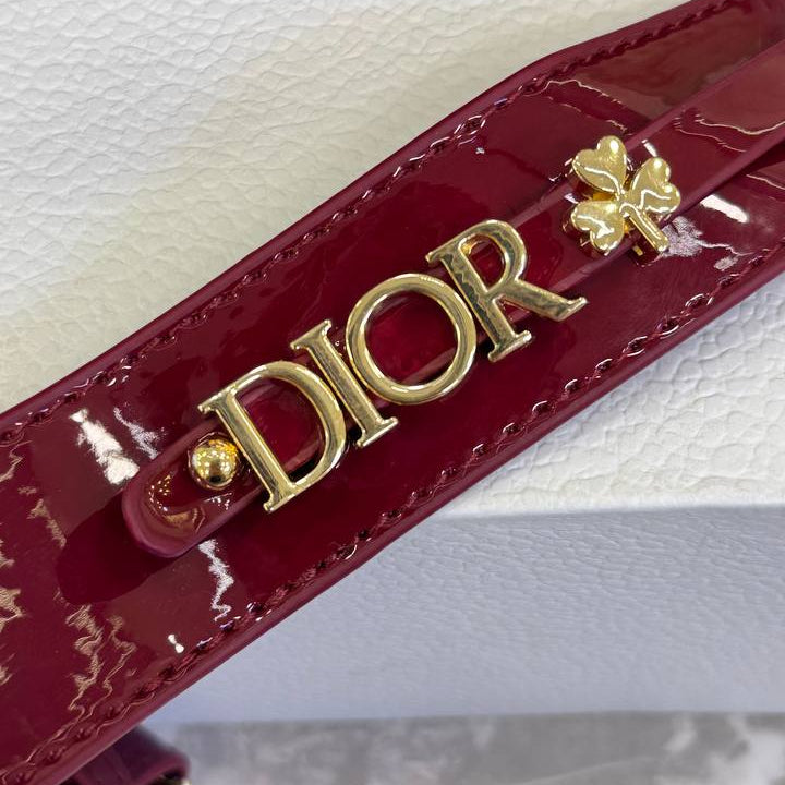 Lady Dior Quilted Patent Leather Bag with Gold-Tone Hardware ✨👜