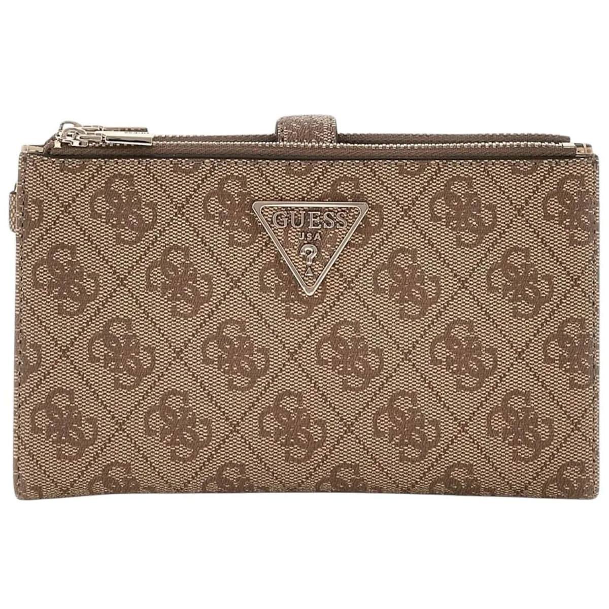 Guess Logo Print Zip Wallet with Snap Closure ✨👜