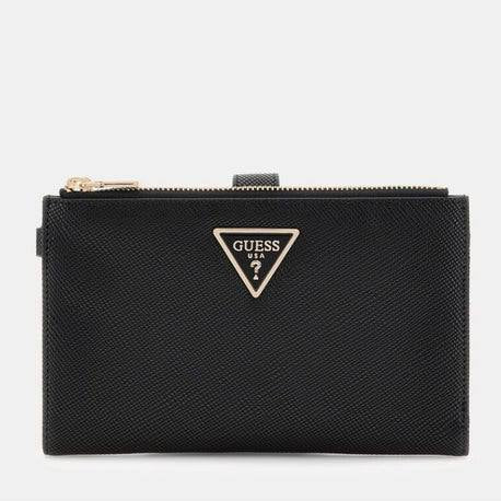 Guess Logo Print Zip Wallet with Snap Closure ✨👜