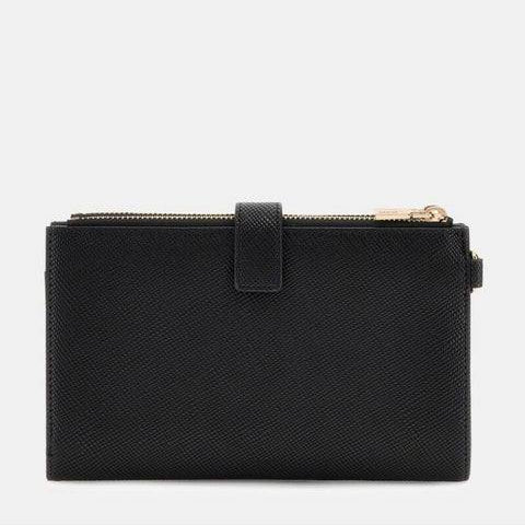 Guess Logo Print Zip Wallet with Snap Closure ✨👜