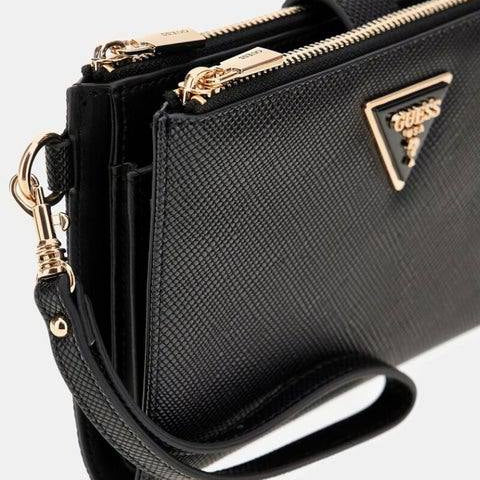 Guess Logo Print Zip Wallet with Snap Closure ✨👜
