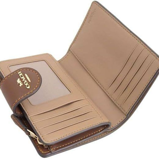 Coach Signature Coated Canvas Medium Corner Zip Wallet 👜✨