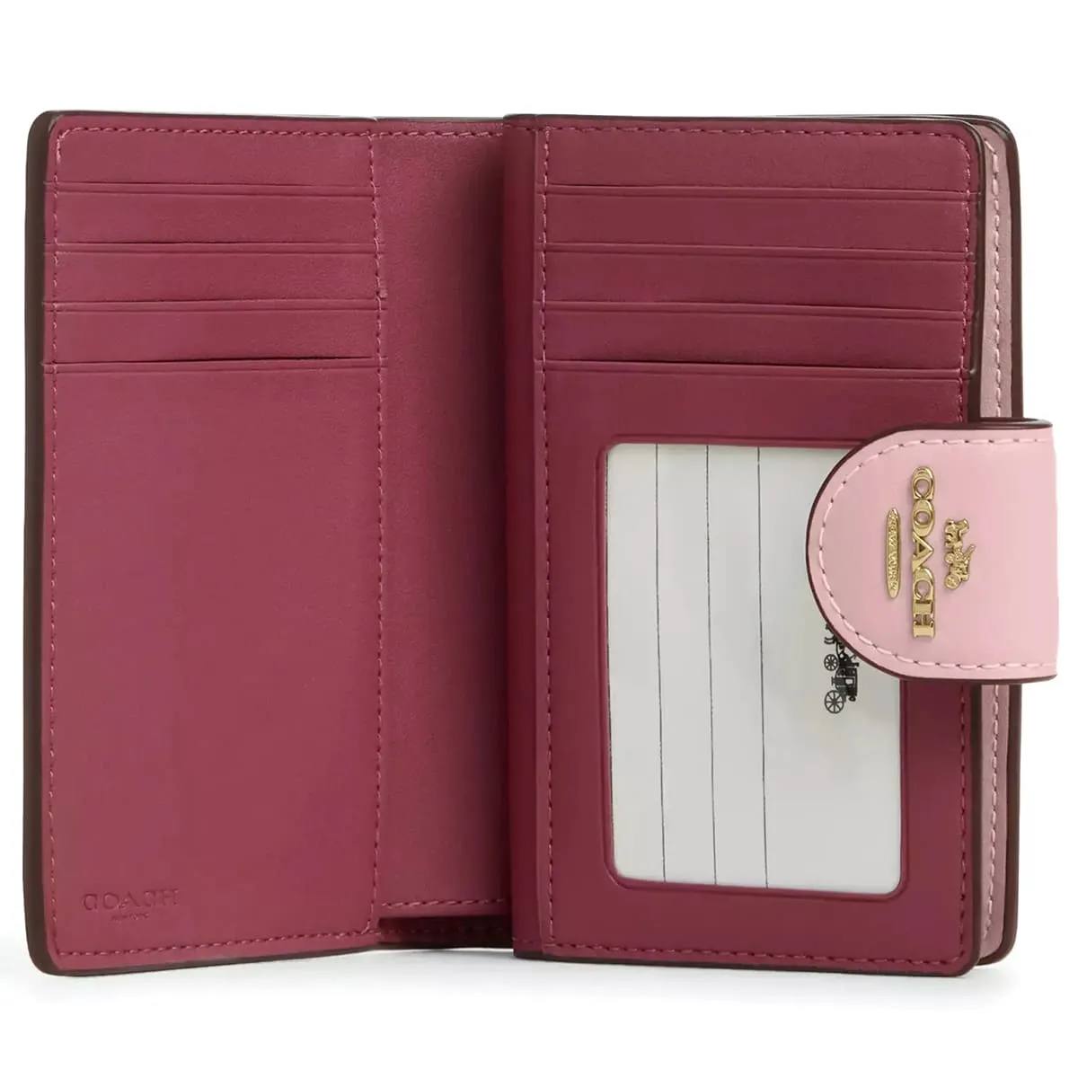 Coach Signature Coated Canvas Medium Corner Zip Wallet 👜✨