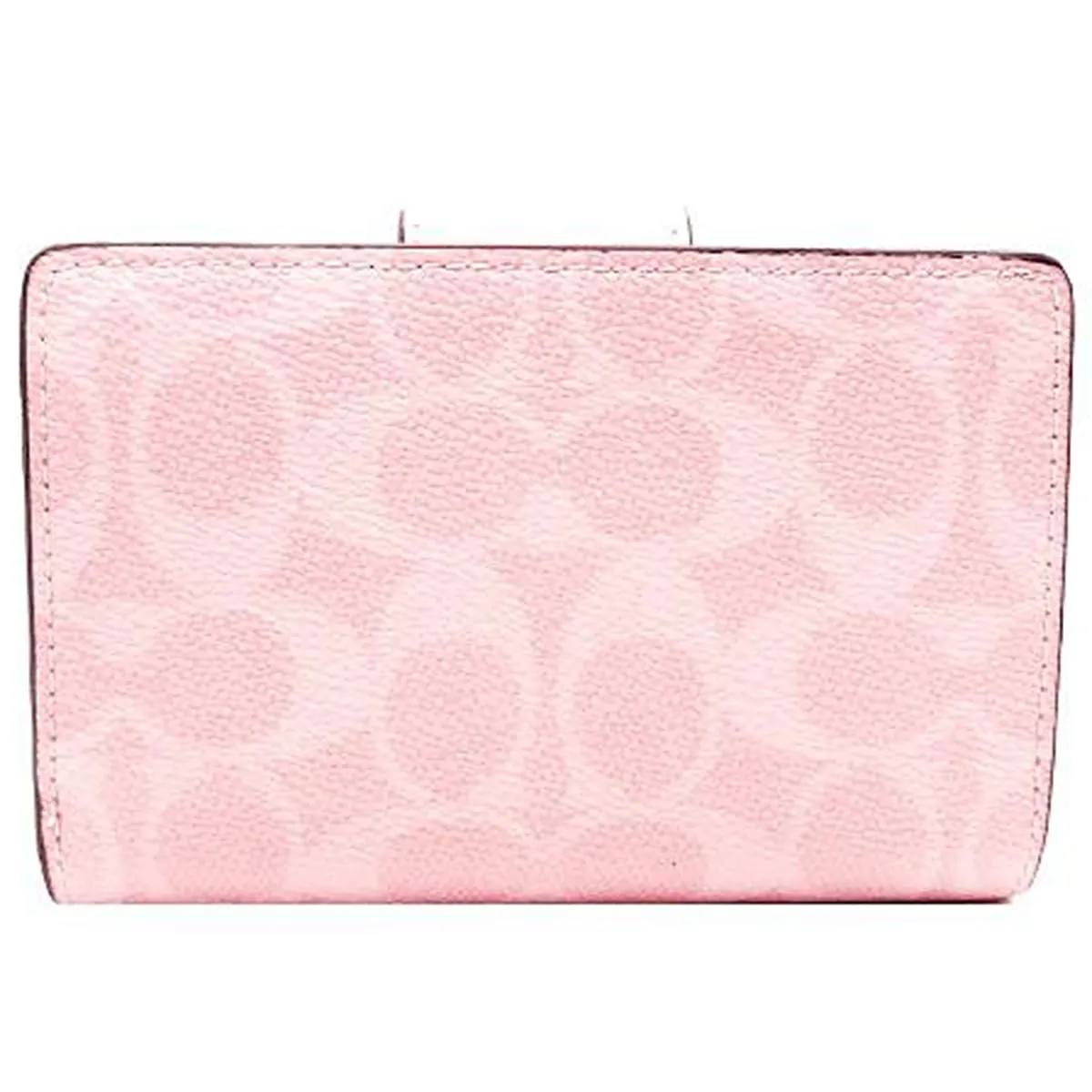 Coach Signature Coated Canvas Medium Corner Zip Wallet 👜✨