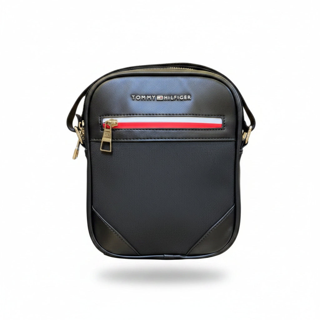 Tommy Hilfiger Signature Stripe Black Crossbody Bag 💼✨