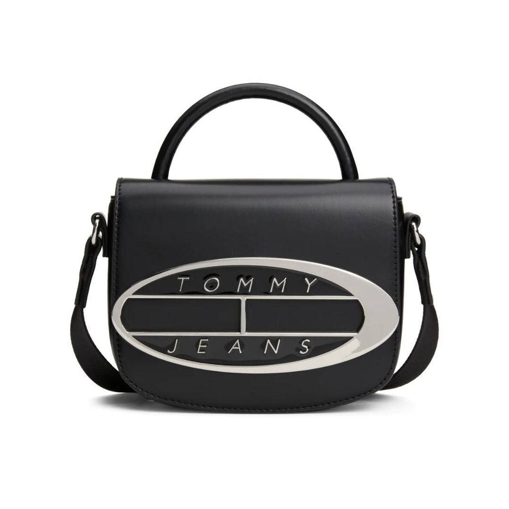 Tommy Jeans Logo Plaque Crossbody Bag in Sleek Black 👜✨