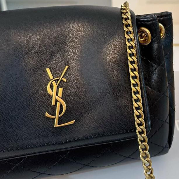 Saint Laurent Nolita Quilted Chain Bag in Black