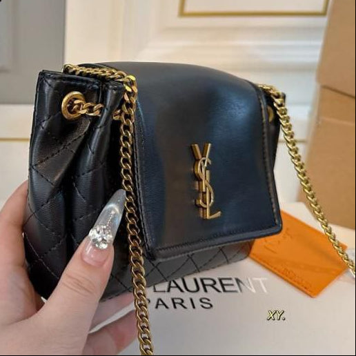 Saint Laurent Nolita Quilted Chain Bag in Black