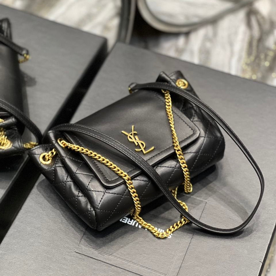 Saint Laurent Nolita Quilted Chain Bag in Black