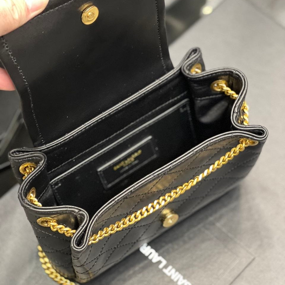 Saint Laurent Nolita Quilted Chain Bag in Black