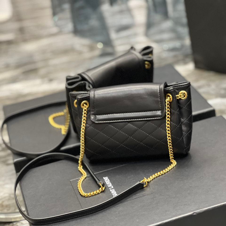 Saint Laurent Nolita Quilted Chain Bag in Black