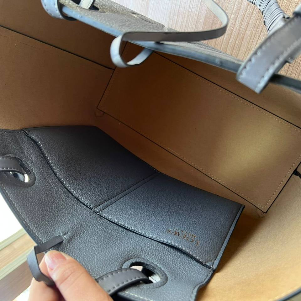 Loewe Embossed Logo Leather Tote Bag