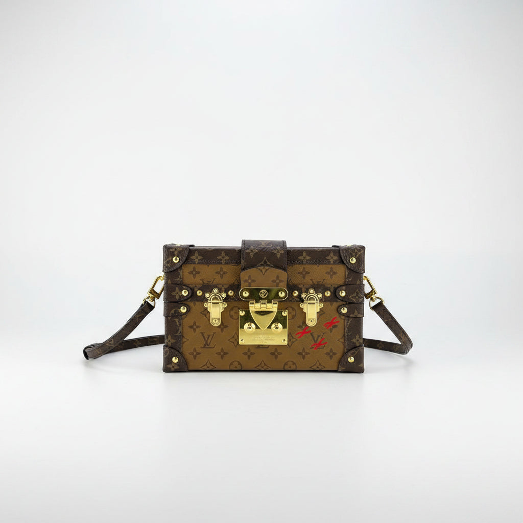 Louis Vuitton Monogram Trunk Bag with Gold Hardware