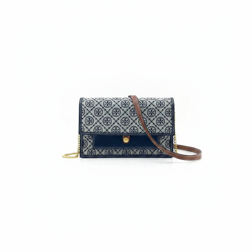 Tory Burch Monogram Crossbody with Chain Strap