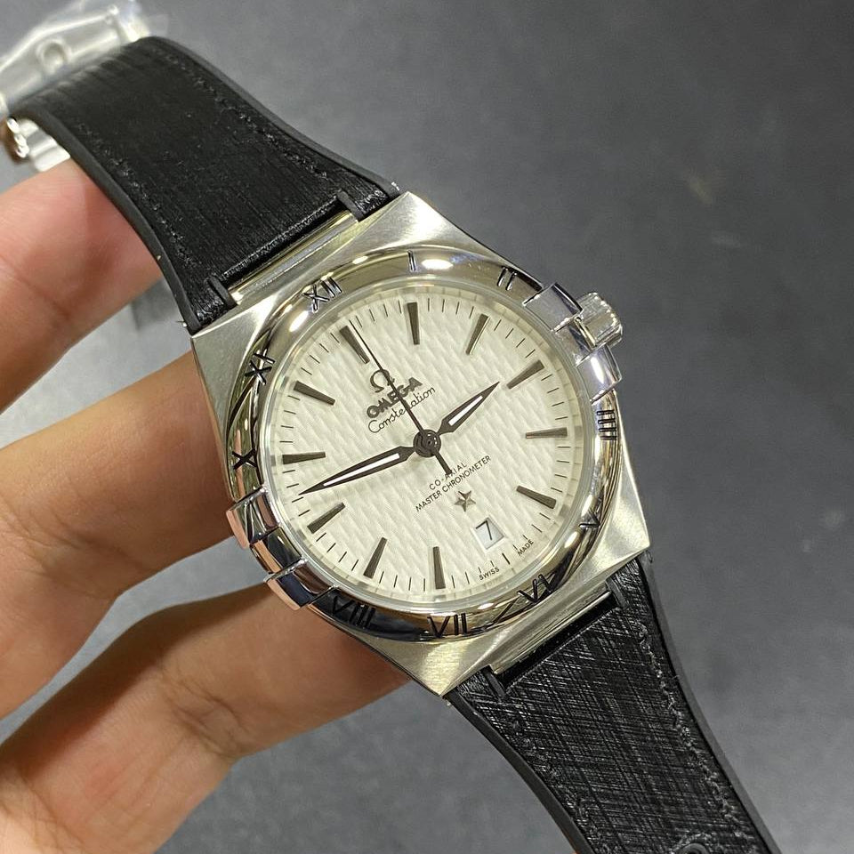 Omega Constellation Master Chronometer with Textured White Dial