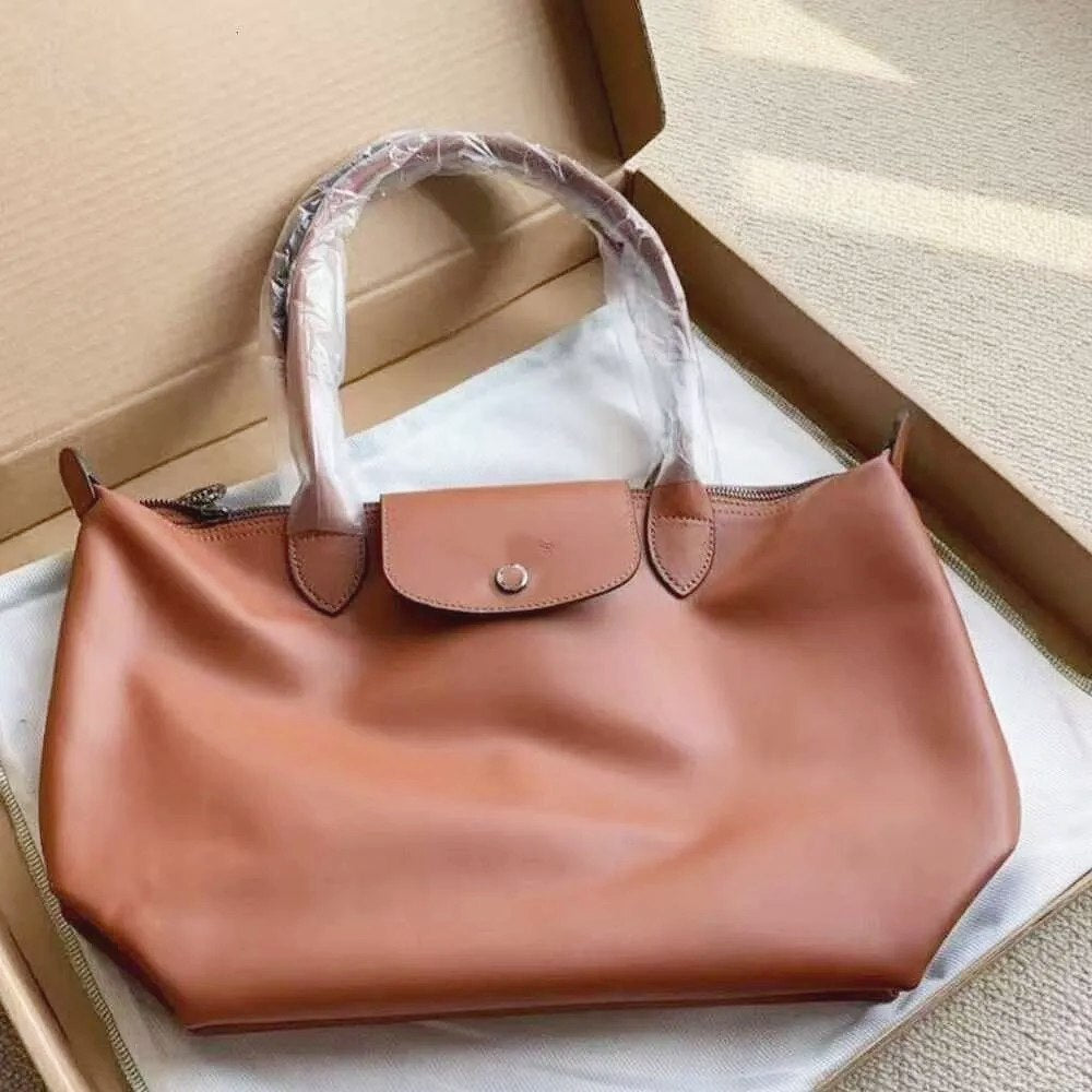 Longchamp Inspired Soft PU Leather Essential Black Tote