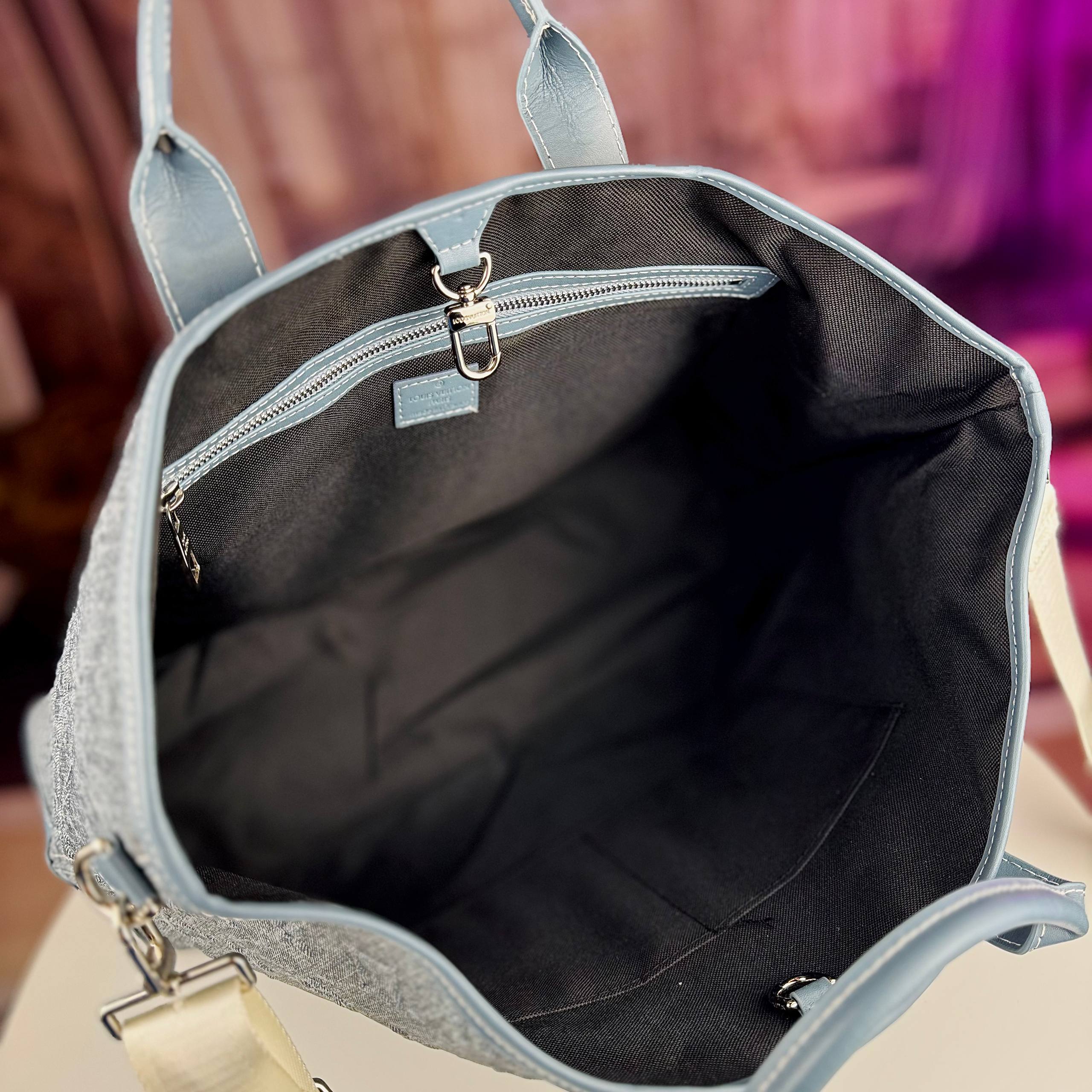 Louis Vuitton Monogram Denim Tote with Detachable Strap