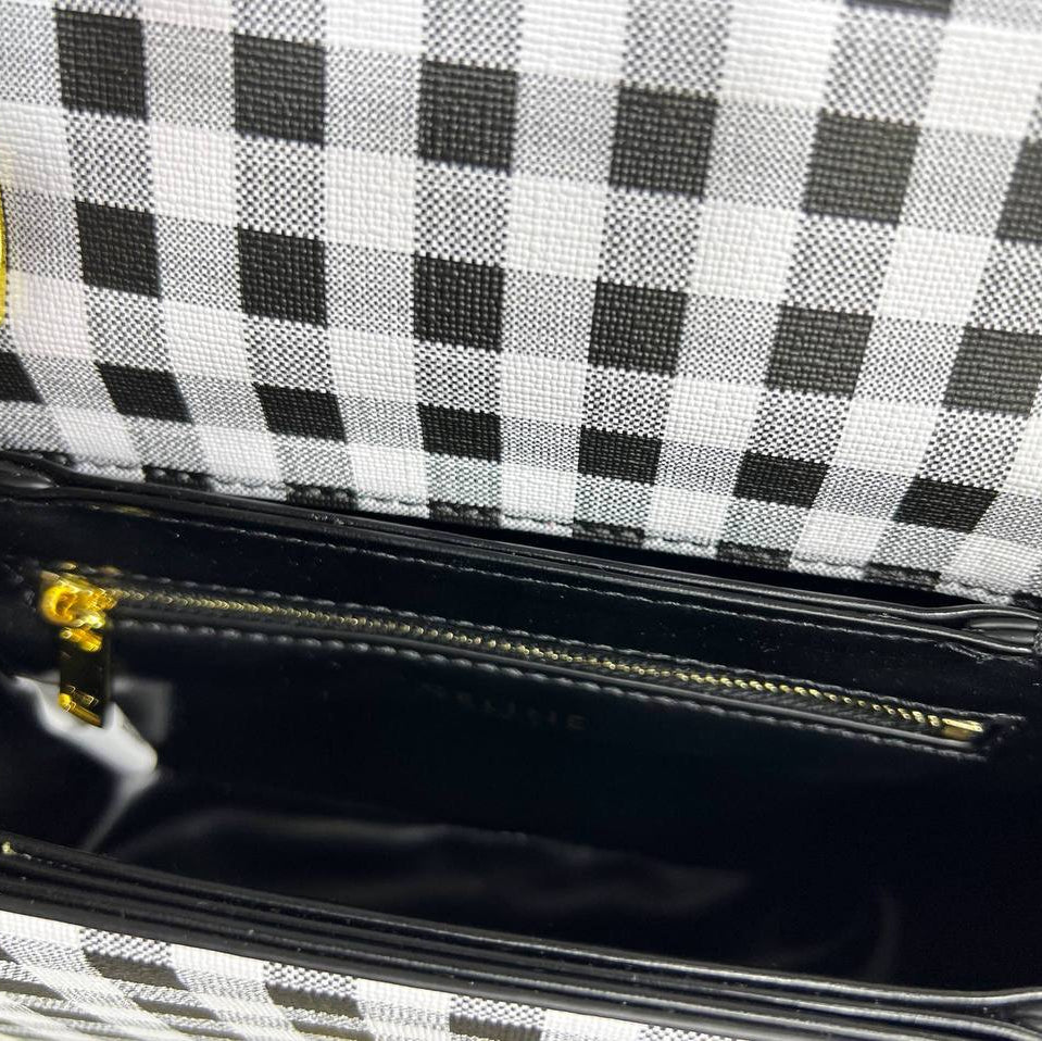 Celine Triomphe Patent Leather Shoulder Bag with Gold Hardware
