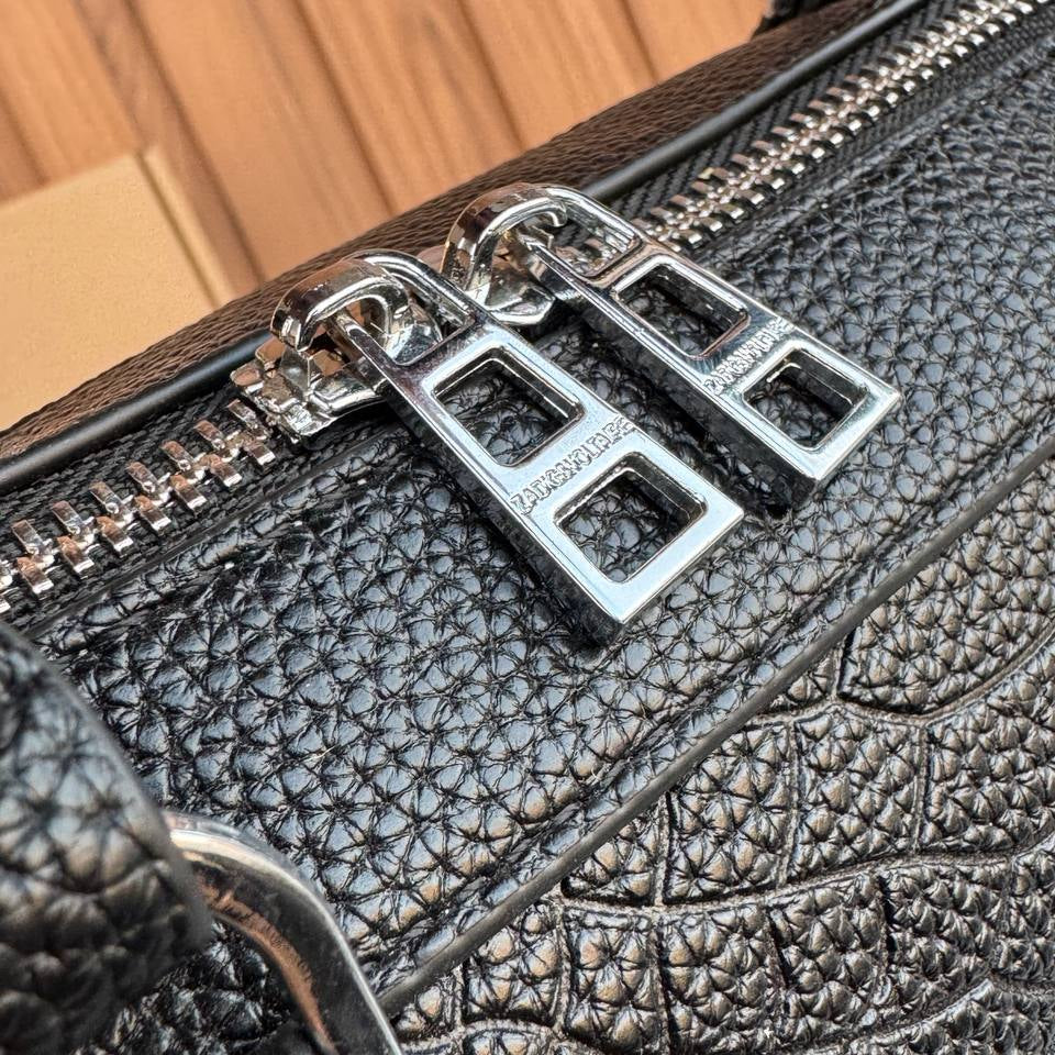 Zadig & Voltaire Textured Leather Handbag with Silver Hardware
