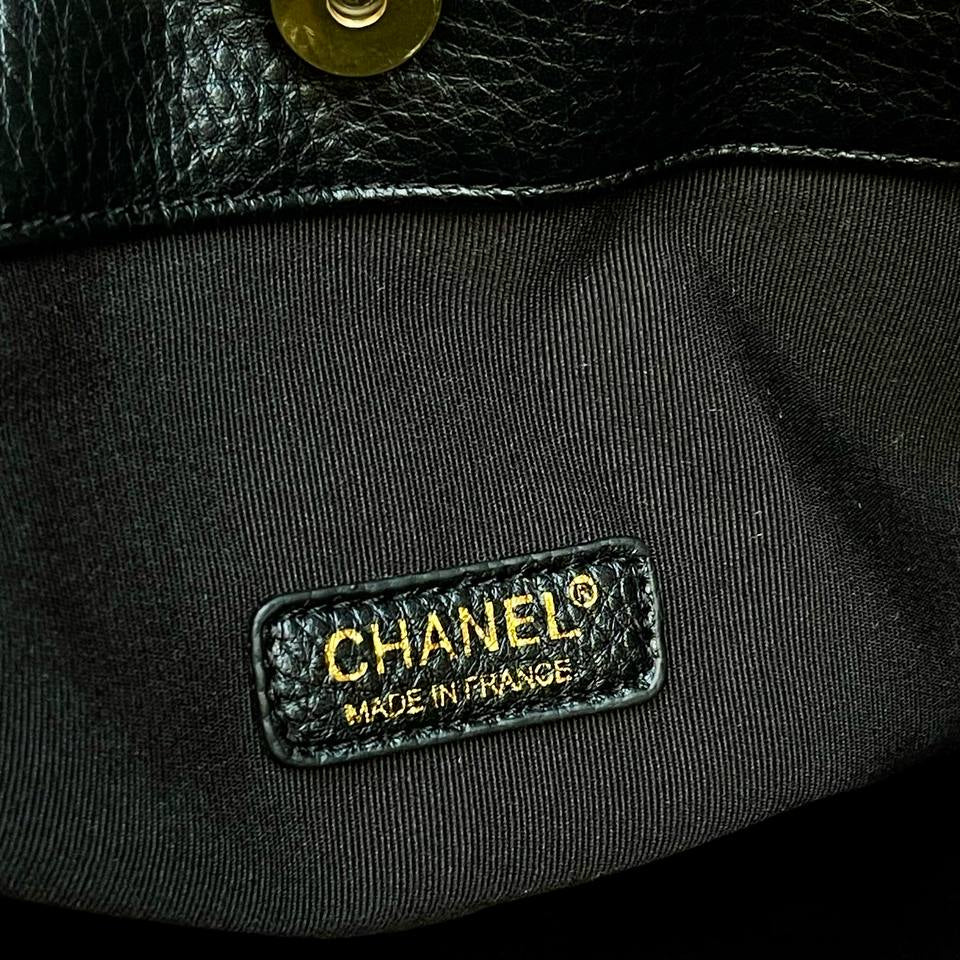 Chanel Quilted Leather Tote with Gold Tone Chain Hardware