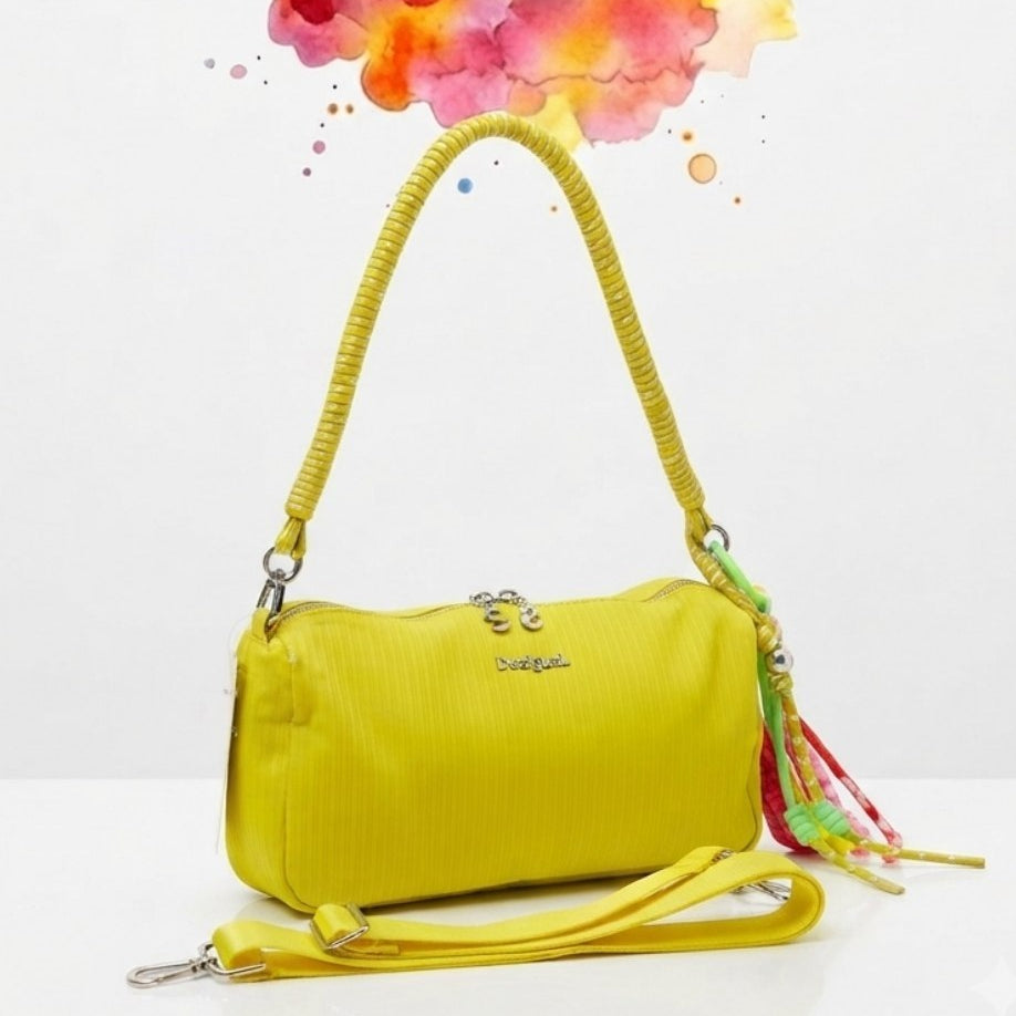Desigual Pleated Mirror Bag in Vibrant Red