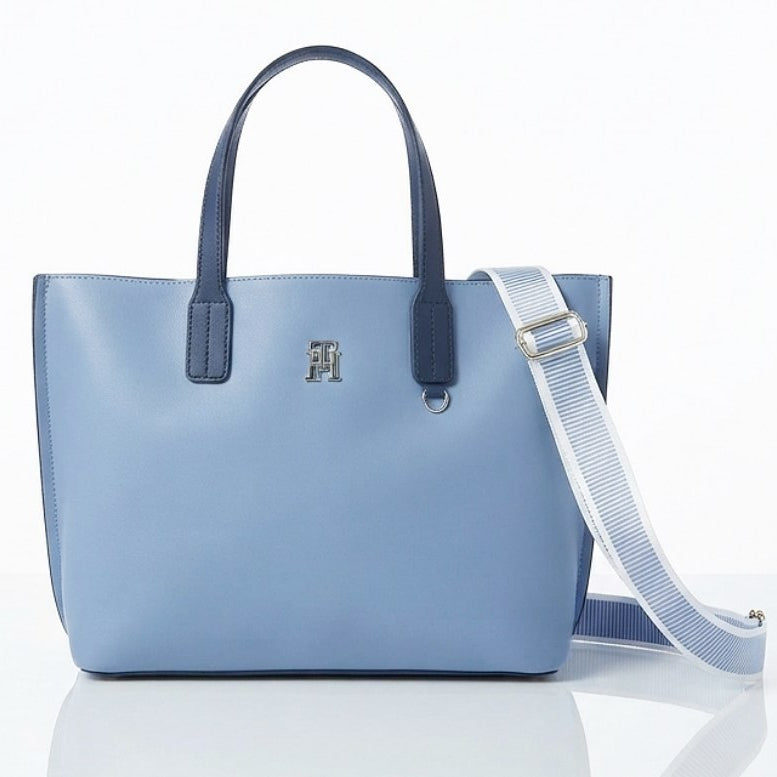 Tommy Hilfiger Mirror Original Light Blue Crossbody Tote Bag