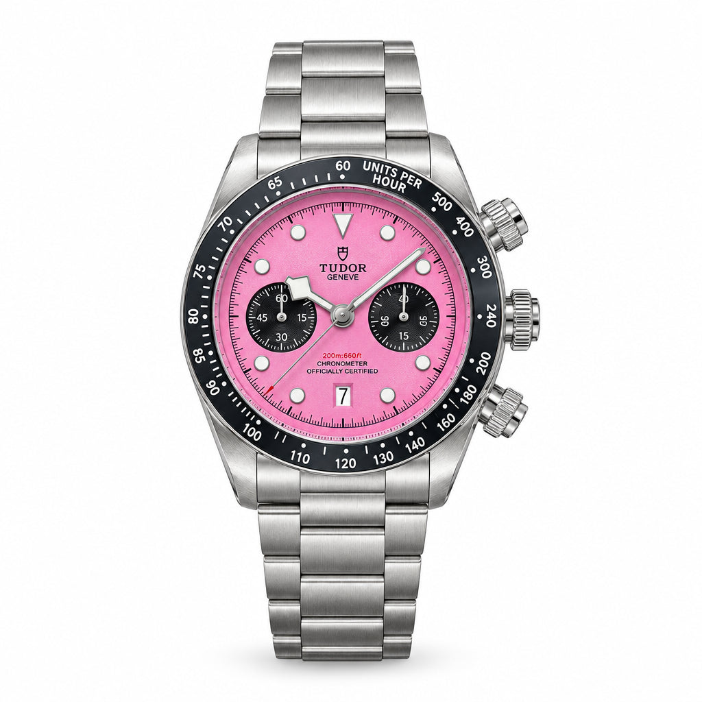 Tudor Chronograph Stainless Steel Watch with Gradient Dial