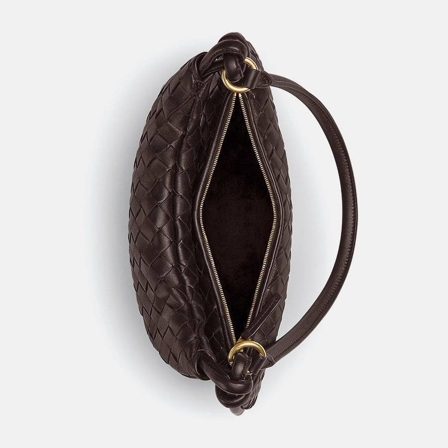 Bottega Veneta Woven Leather Knotted Strap Shoulder Bag