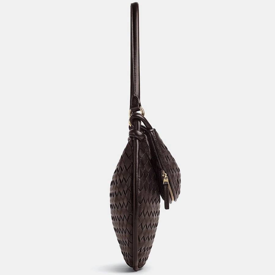 Bottega Veneta Woven Leather Knotted Strap Shoulder Bag