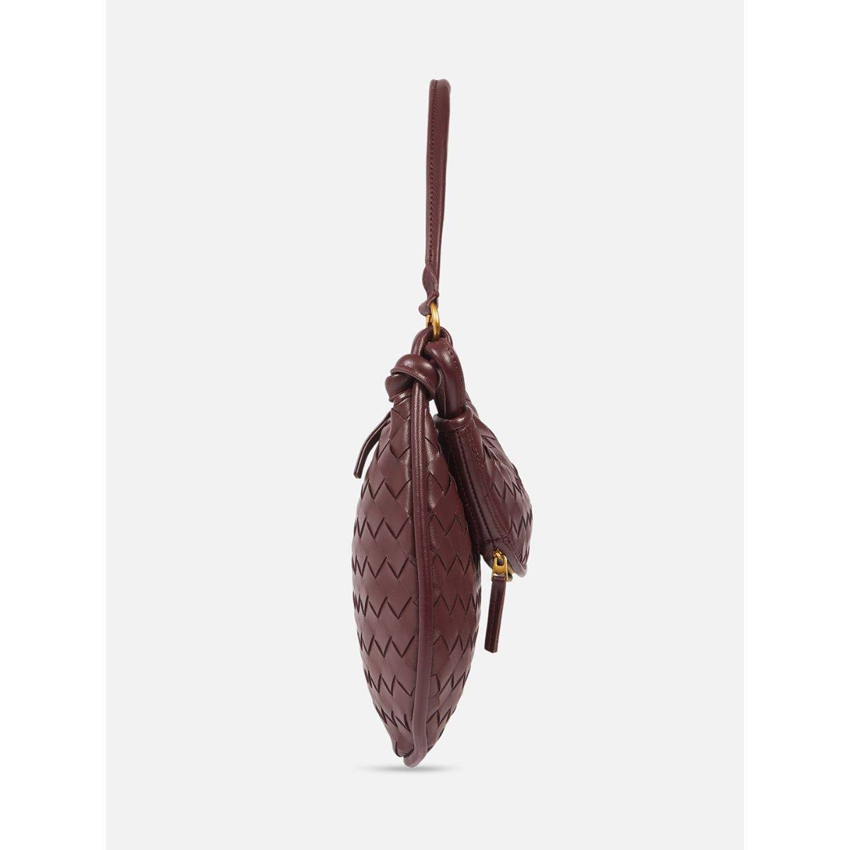 Bottega Veneta Woven Leather Knotted Strap Shoulder Bag