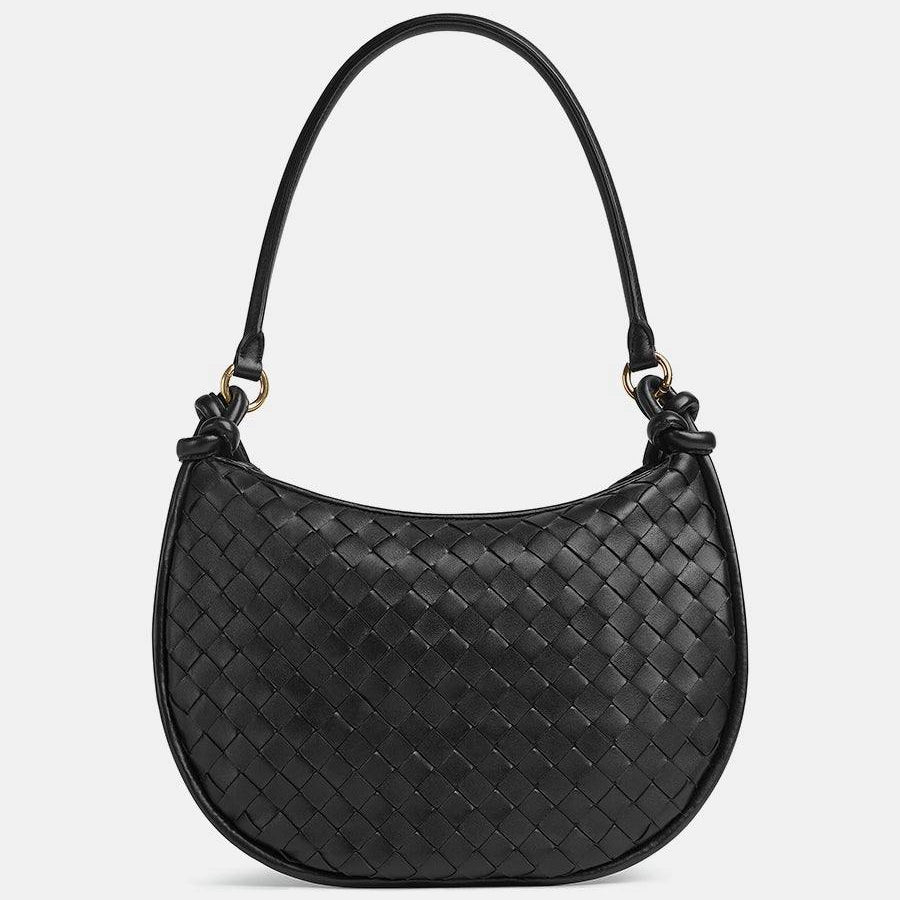 Bottega Veneta Woven Leather Knotted Strap Shoulder Bag