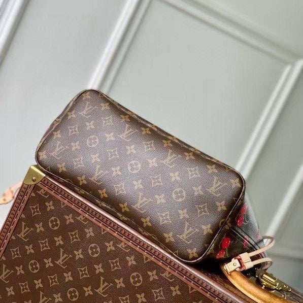 Louis Vuitton Monogram Cherry Print Canvas Tote with Matching Pouch