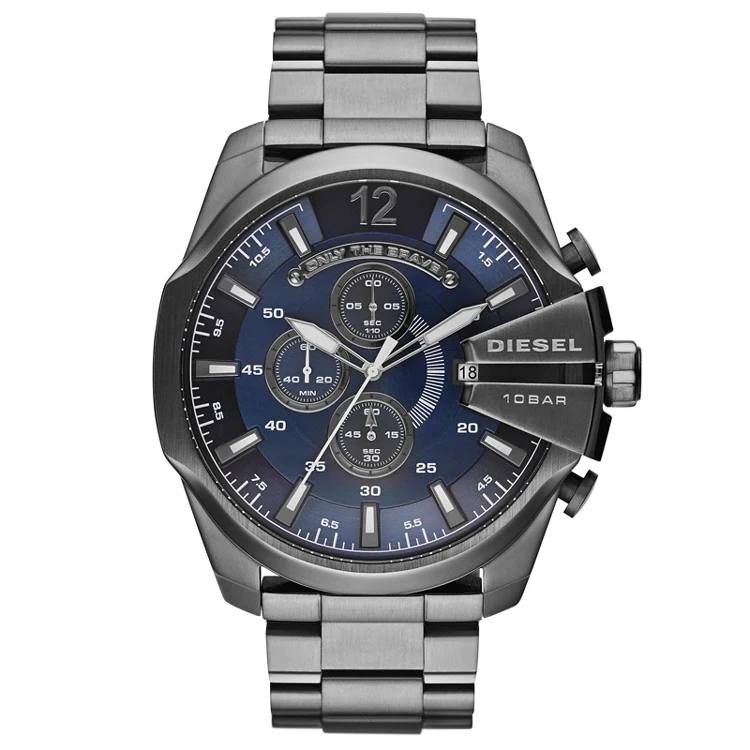 Diesel Only The Brave Chronograph Watch in Dark Grey Stainless Steel