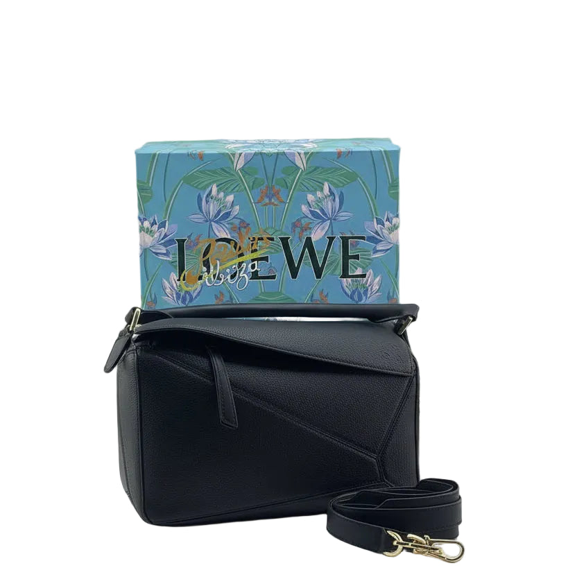 Loewe Puzzle Bag in Classic Black Leather 👜✨📐