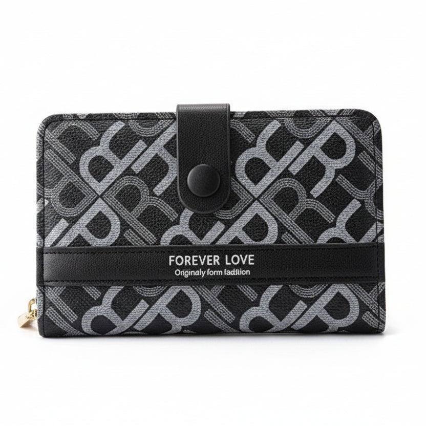 Forever Love Wallet: Classic Bi-Fold in Black 🖤