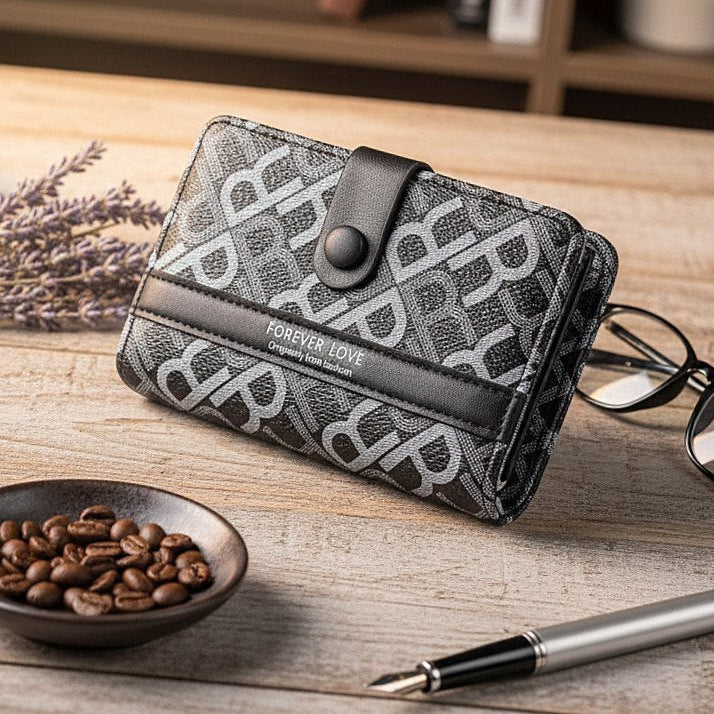 Forever Love Wallet: Classic Bi-Fold in Black 🖤