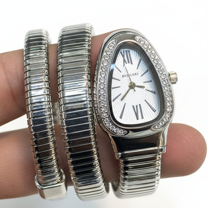 Bulgari Serpenti Silver Watch 🐍 Mother's Day Offer ✨
