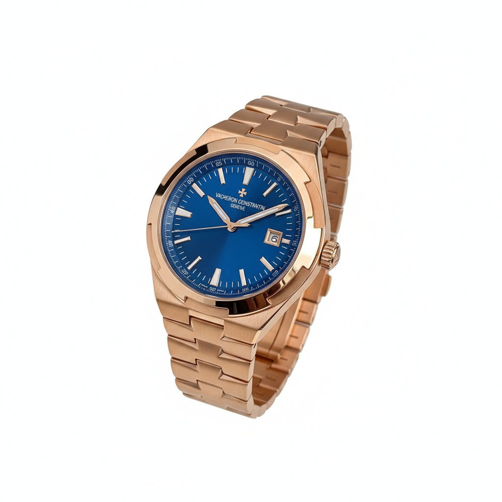 Vacheron Silver & Blue Dial Watch ⌚🔵✨