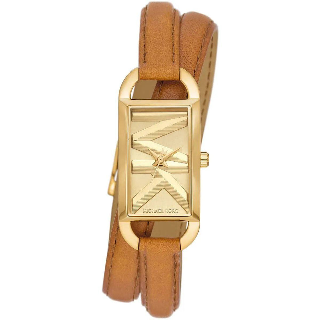 Leather Luxe: Black & Gold Women's Watch ⌚🖤💛