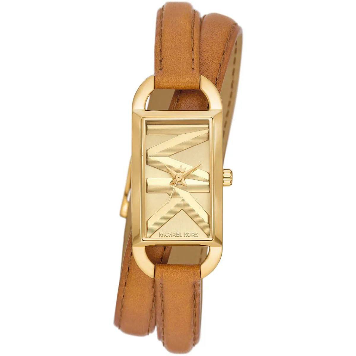 Leather Luxe: Black & Gold Women's Watch ⌚🖤💛