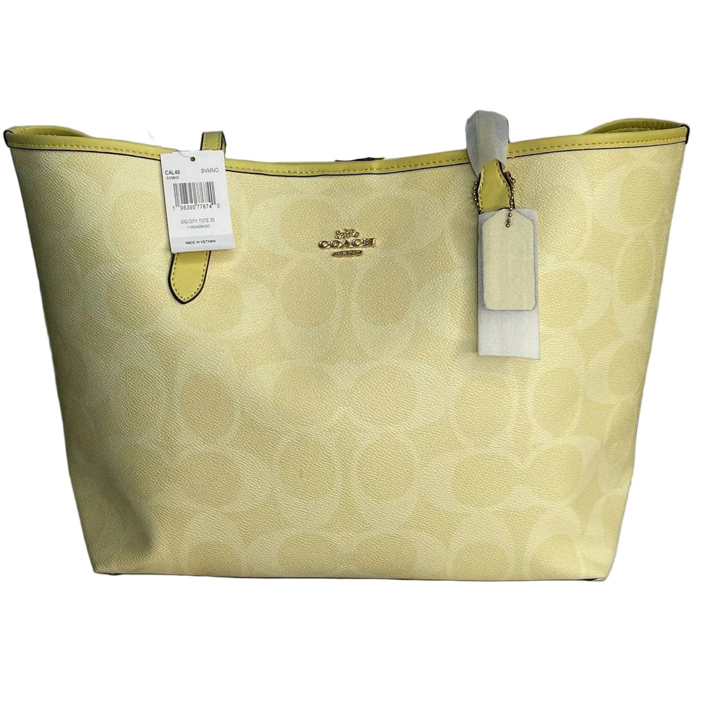 Coach Signature Script Logo Tote Bag 👜✨🗽