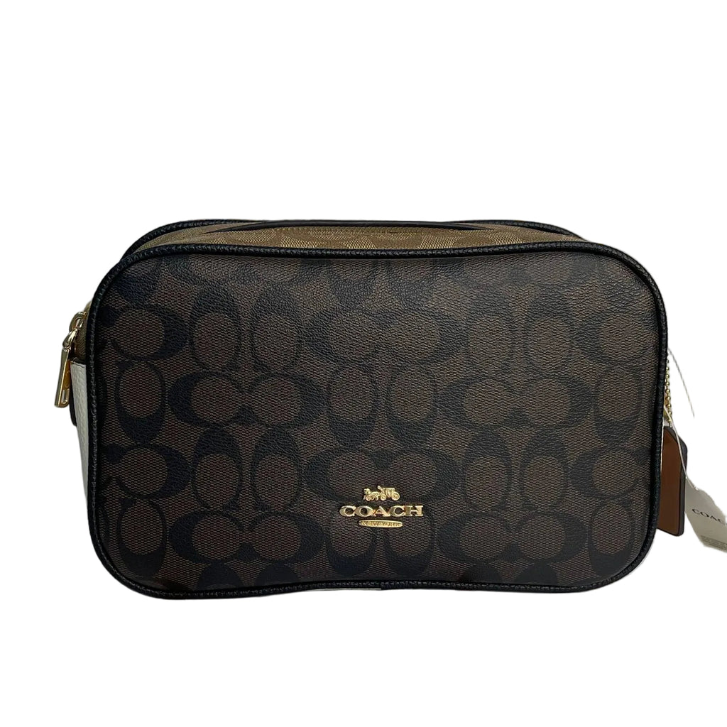 COACH Signature Canvas Camera Bag in Brown & Black 👜✨🤎