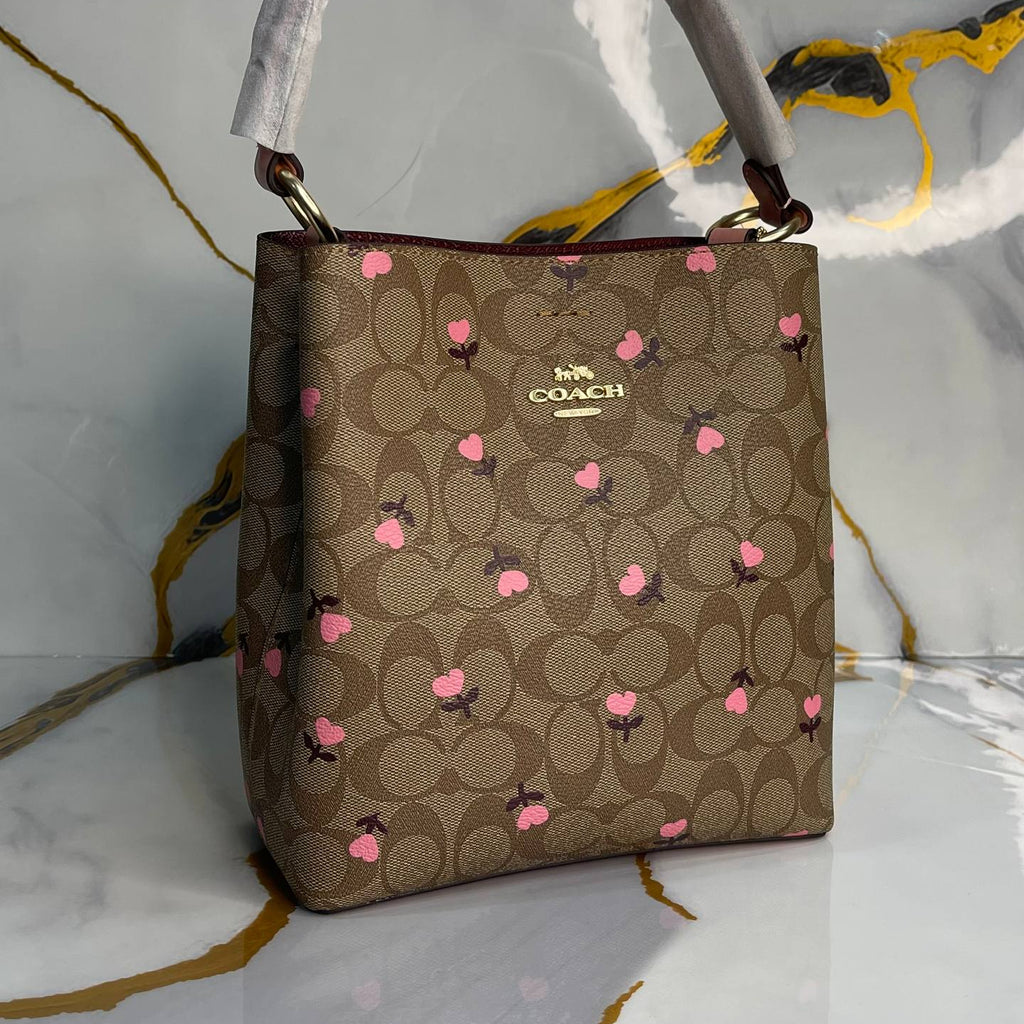 Coach Mini Town Bucket Bag in Chalk Floral Print 🌸👜✨