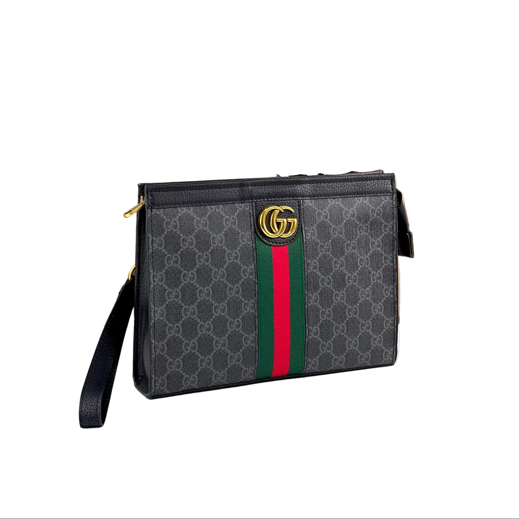 Gucci Ophidia GG Supreme Monogram Pouch with Web Stripe 👜🇮🇹✨