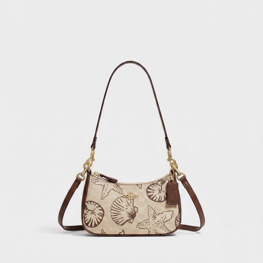 COACH Beige & Brown Bag 👜 Signature Style 🍂
