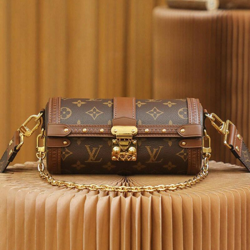 Louis Vuitton Monogram Cylinder Bag with Gold-Tone Hardware 👜✨