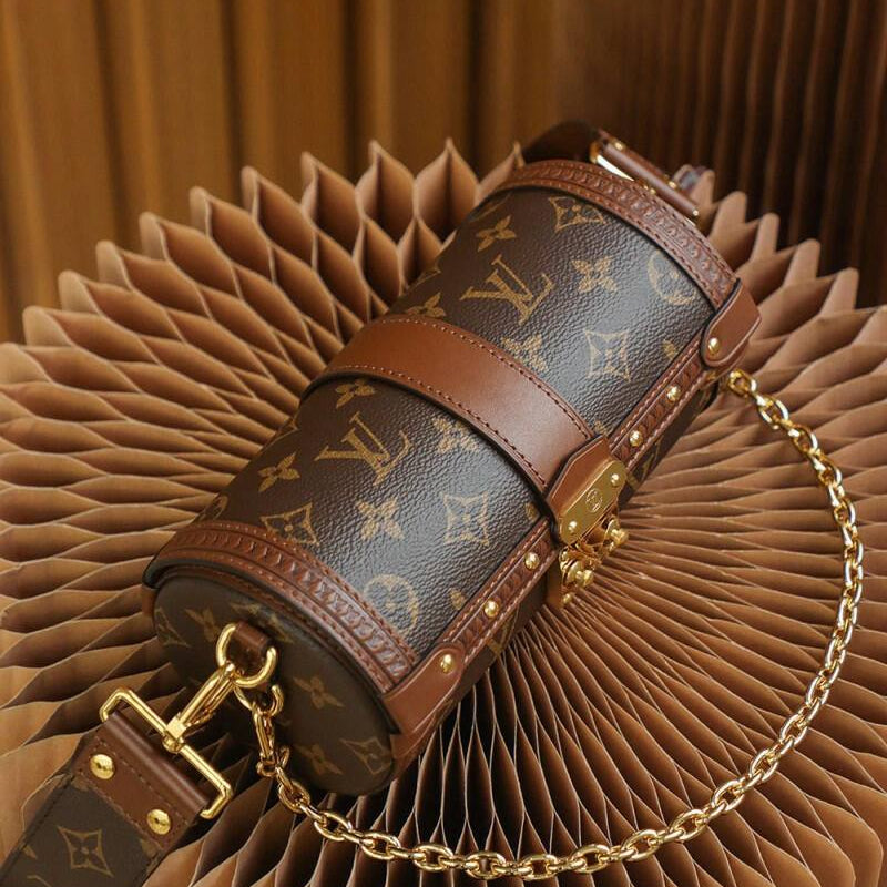 Louis Vuitton Monogram Cylinder Bag with Gold-Tone Hardware 👜✨