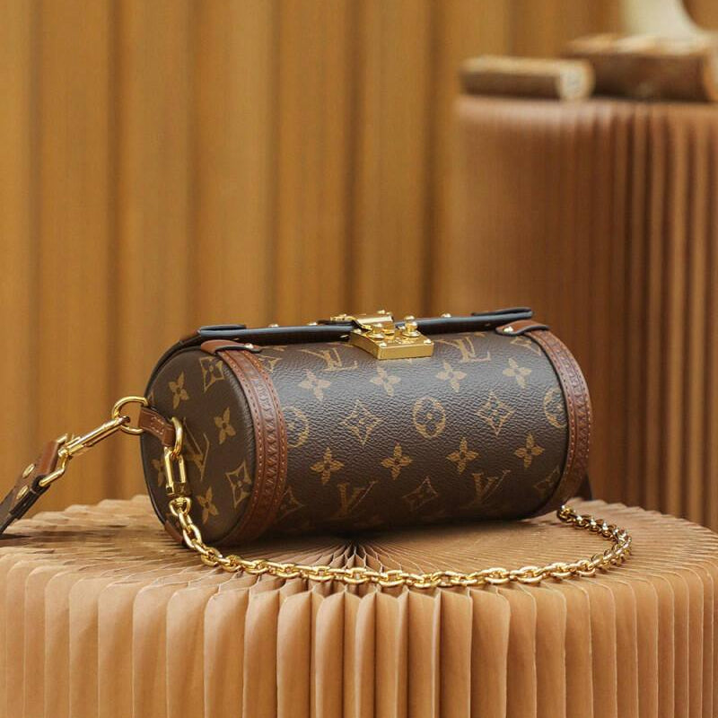Louis Vuitton Monogram Cylinder Bag with Gold-Tone Hardware 👜✨