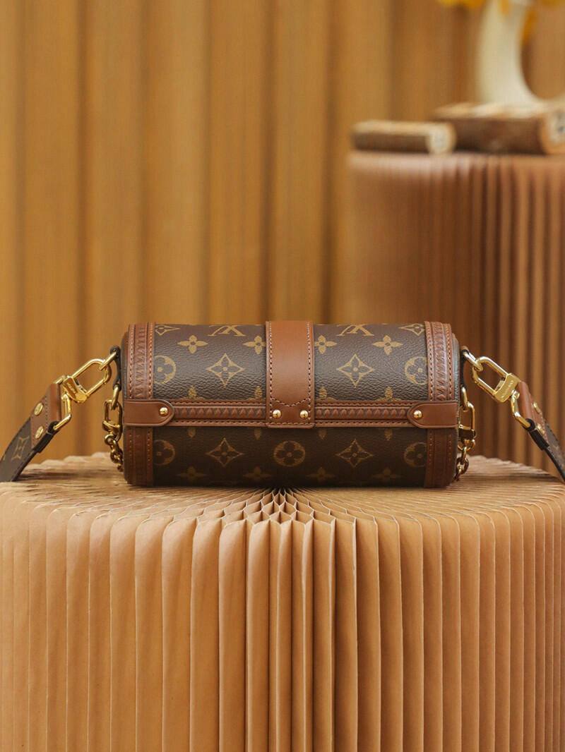 Louis Vuitton Monogram Cylinder Bag with Gold-Tone Hardware 👜✨